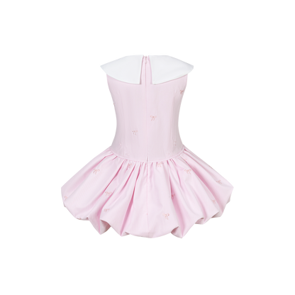 13DE MARZO BabyBear Bow Bubble Dress Pink