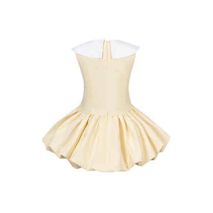 13DE MARZO BabyBear Bow Bubble Dress Yellow