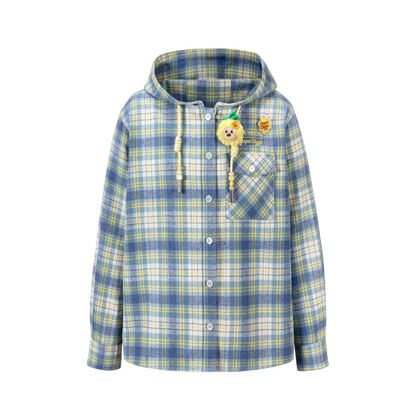 13DE MARZO Lollipop Hooded Shirt Jacket Blue - 13DE MARZO