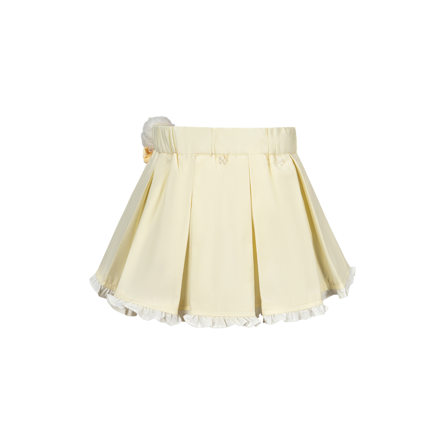13DE MARZO BabyBear Pleated Skirt Yellow