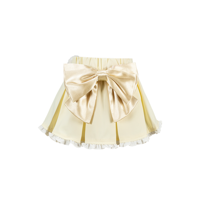 13DE MARZO BabyBear Pleated Skirt Yellow