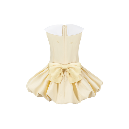 13DE MARZO BabyBear Bow Bubble Dress Yellow