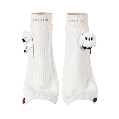 Harry Potter × 13DE MARZO Hedwig Hogwarts Bear Leg Warmer - 13DE MARZO
