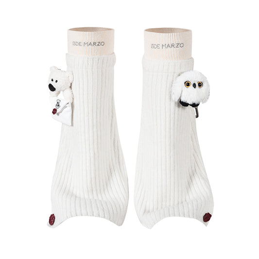 Harry Potter × 13DE MARZO Hedwig Hogwarts Bear Leg Warmer - 13DE MARZO