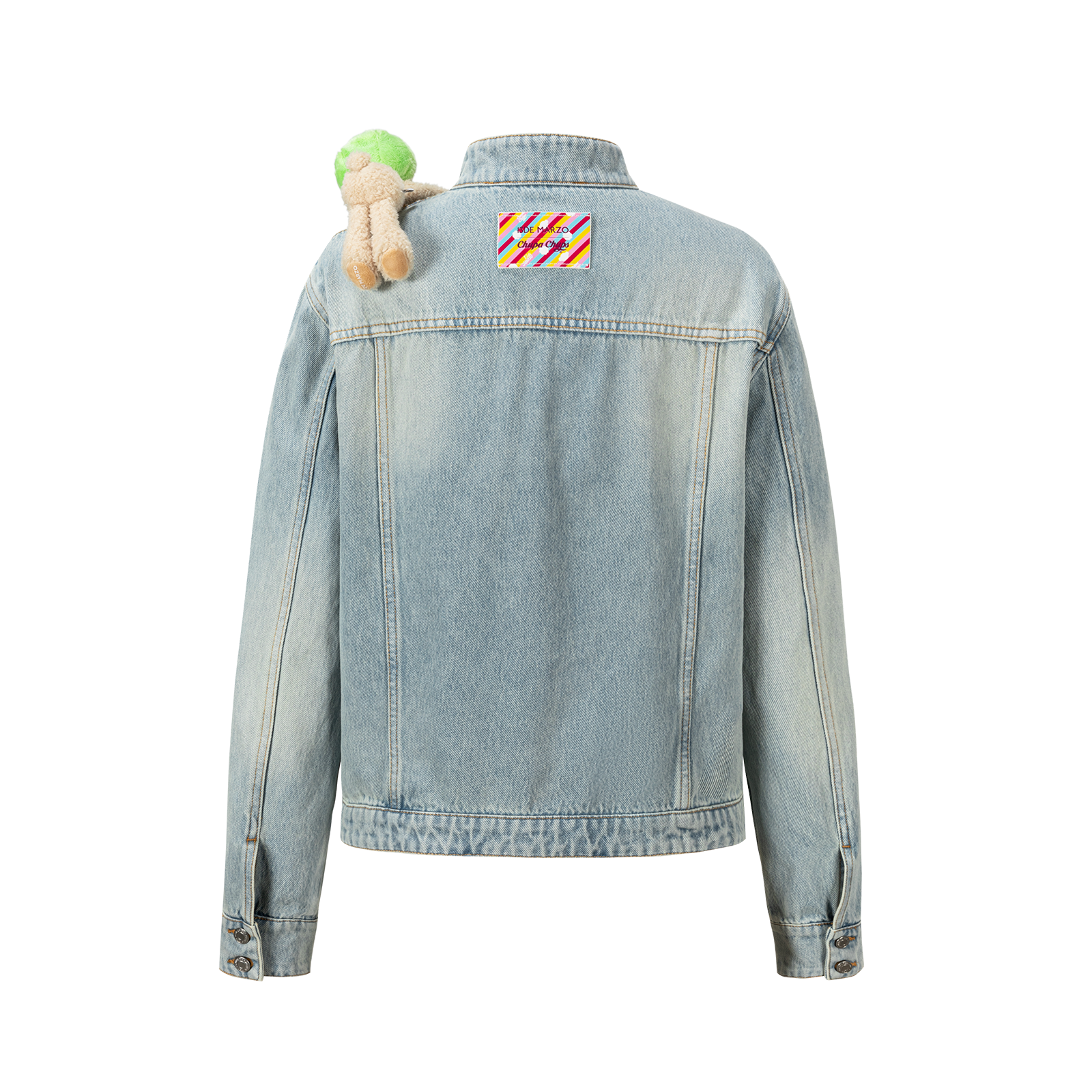 13DE MARZO Zip-Up Denim Jacket Blue - 13DE MARZO