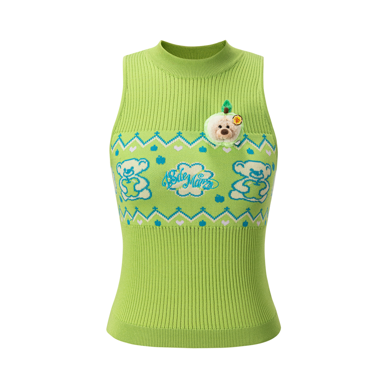 13DE MARZO Candy Color Knitted Vest Green - 13DE MARZO