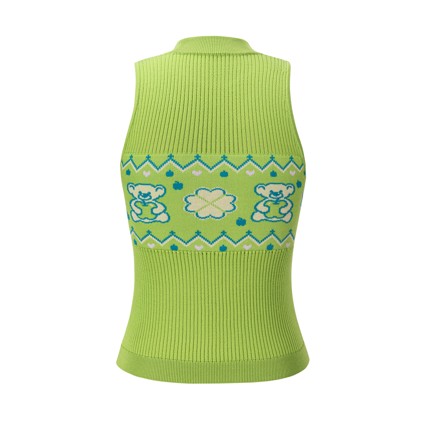 13DE MARZO Candy Color Knitted Vest Green - 13DE MARZO