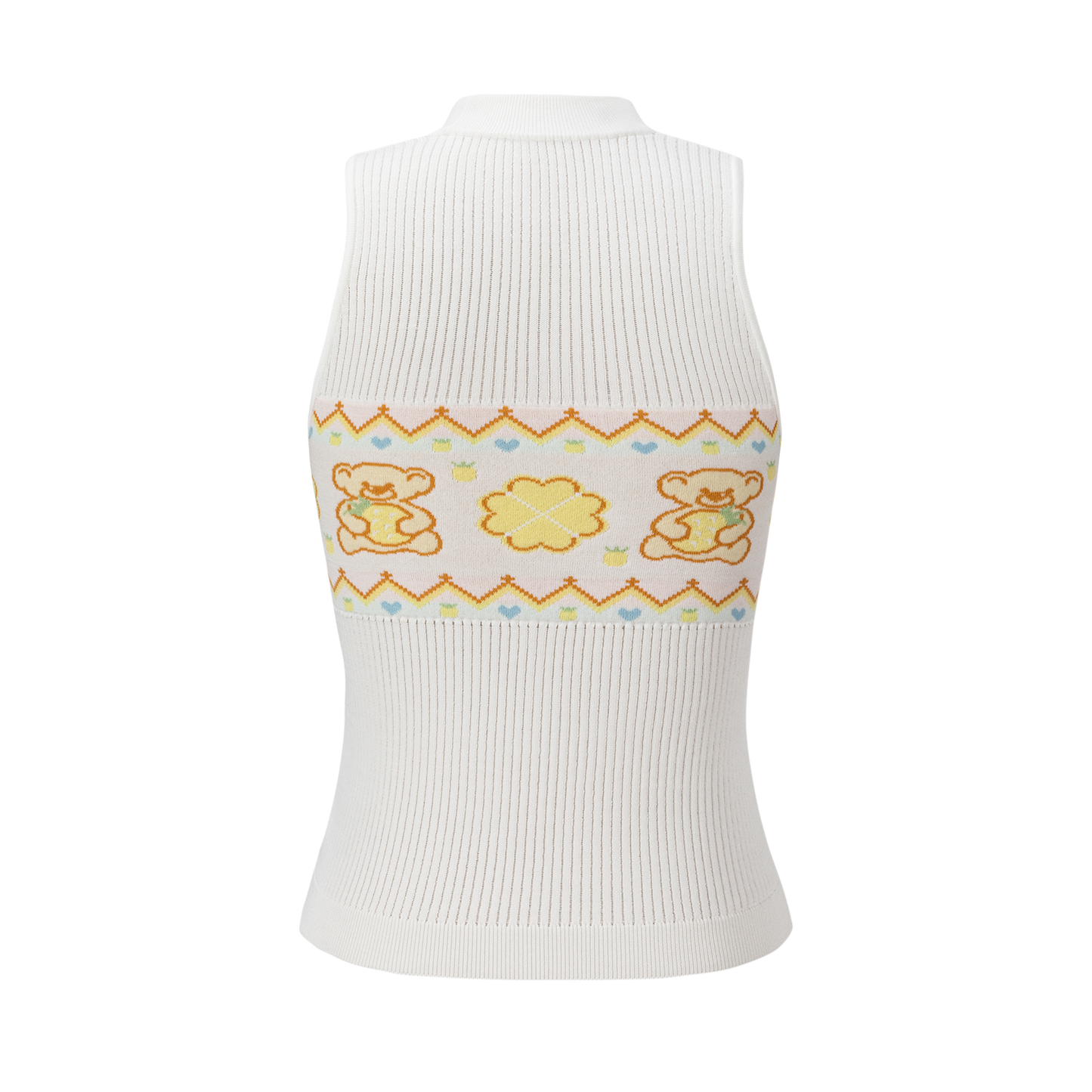 13DE MARZO Candy Color Knitted Vest White - 13DE MARZO