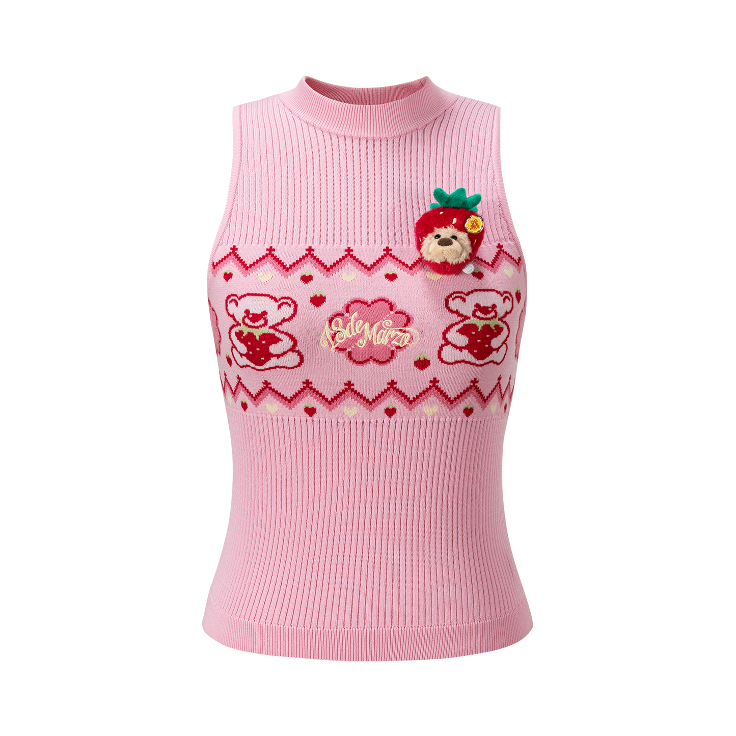 13DE MARZO Candy Color Knitted Vest Pink