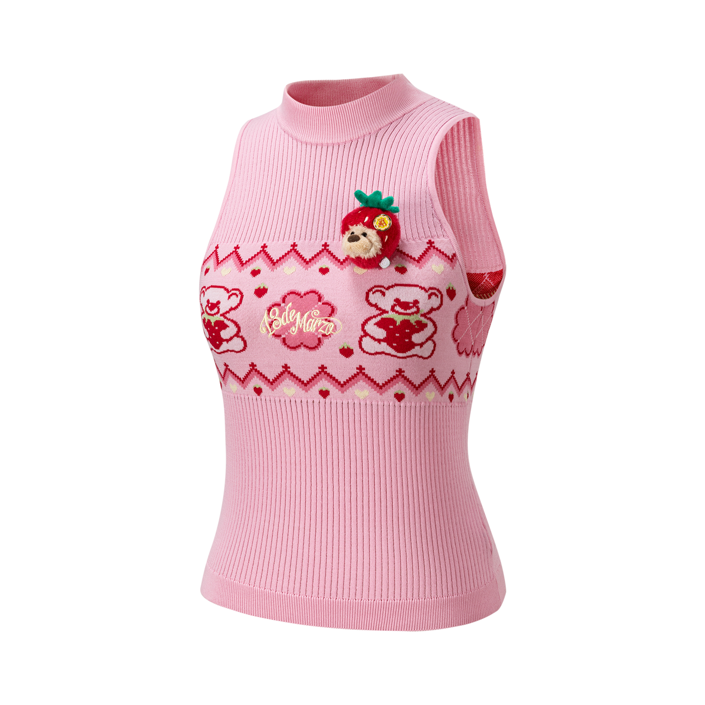 13DE MARZO Candy Color Knitted Vest Pink - 13DE MARZO
