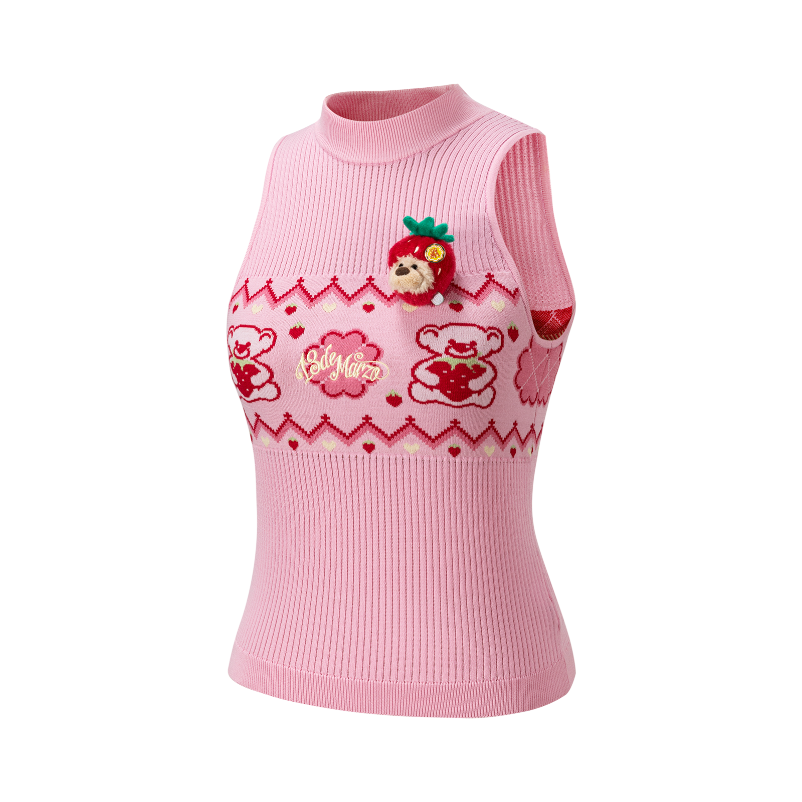 13DE MARZO Candy Color Knitted Vest Pink - 13DE MARZO