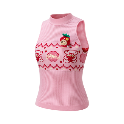 13DE MARZO Candy Color Knitted Vest Pink - 13DE MARZO