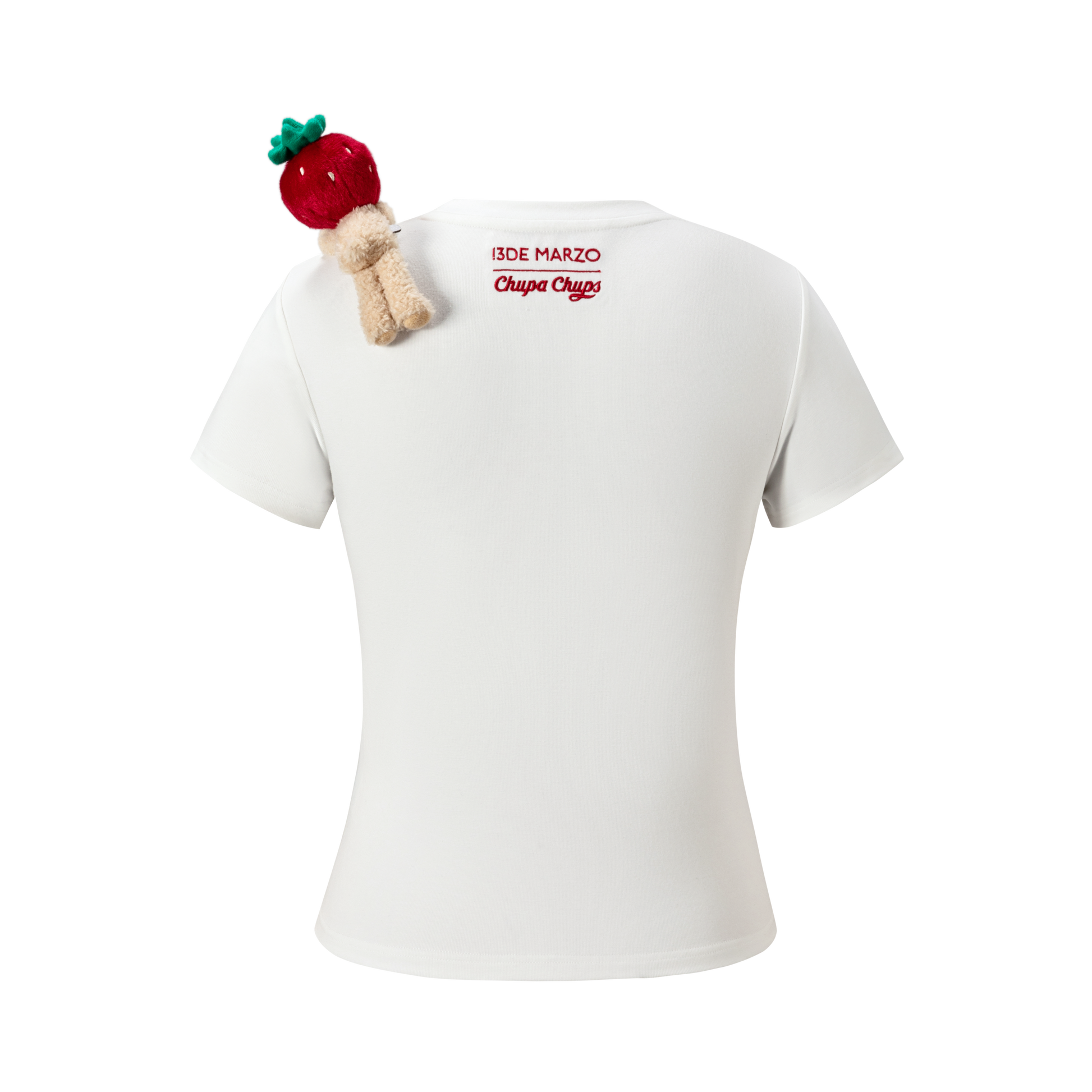 13DE MARZO Fruit Illustration Fitted T-shirt White - 13DE MARZO