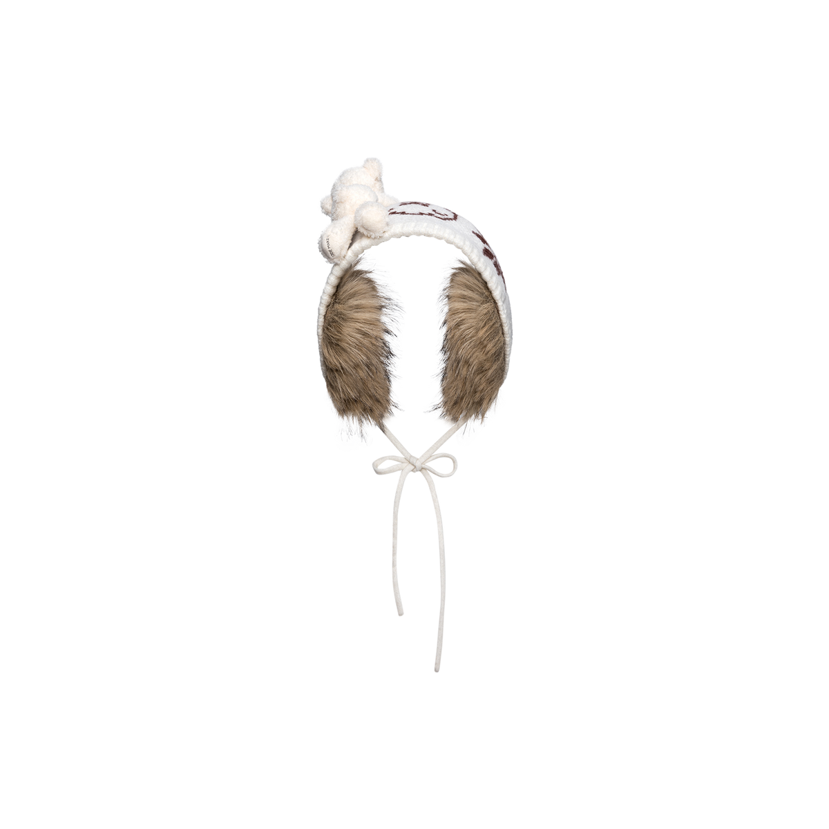 13DE MARZO Luminous Bear Star Tie Ear Warmer Beige