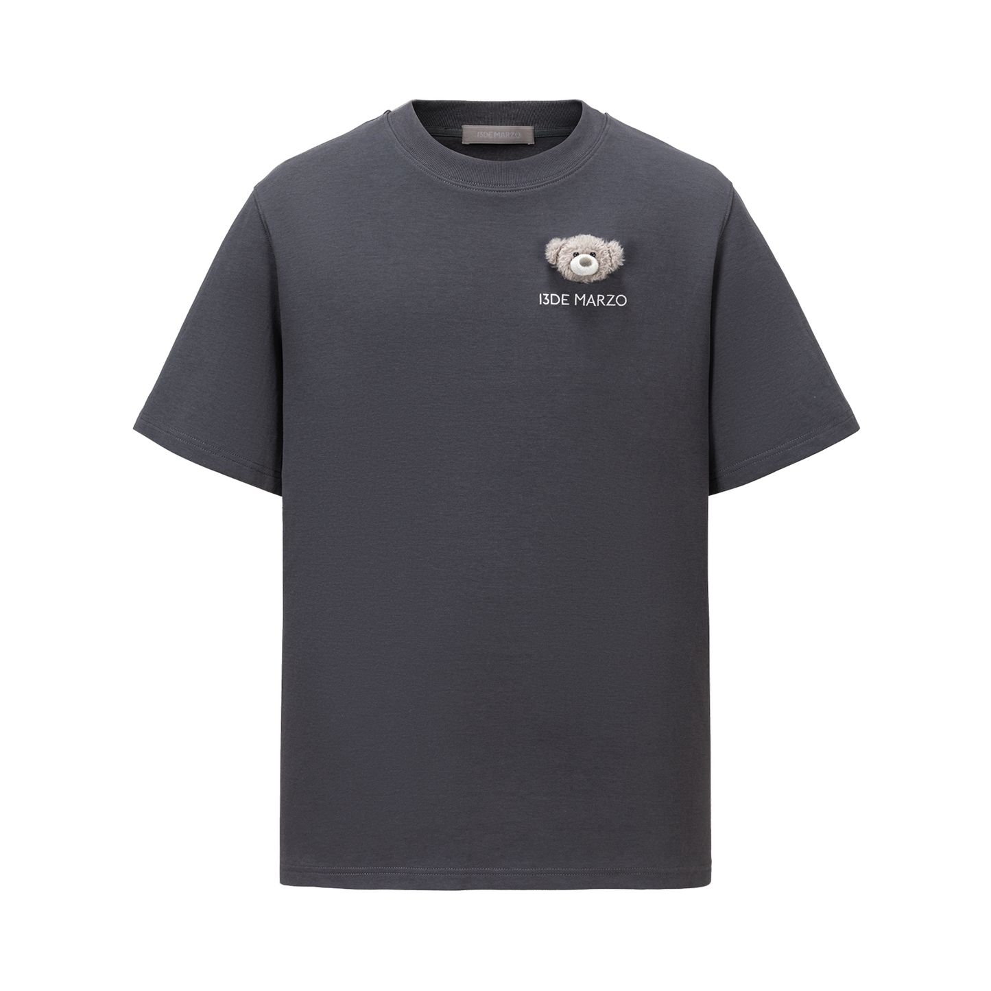13DE MARZO Mini Bear Crewneck T-shirt Dark Grey