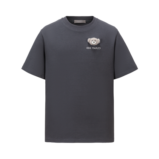 13DE MARZO Mini Bear Crewneck T-shirt Dark Grey