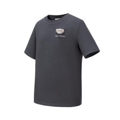 13DE MARZO Mini Bear Crewneck T-shirt Dark Grey