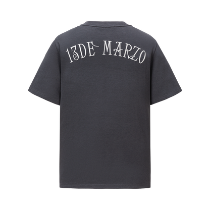 13DE MARZO Mini Bear Crewneck T-shirt Dark Grey