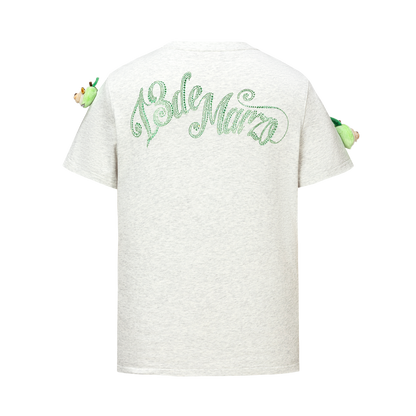 13DE MARZO Bear Print with Rhinestone T-shirt Grey - 13DE MARZO