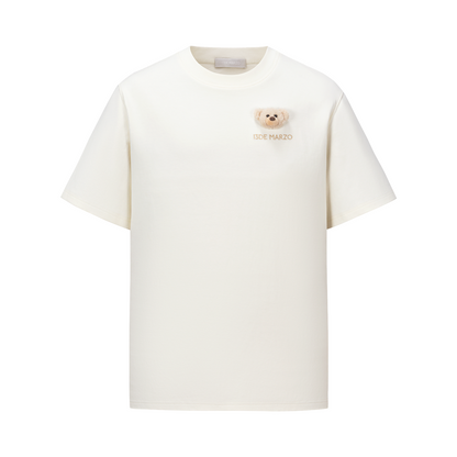 13DE MARZO Mini Bear Crewneck T-shirt Beige