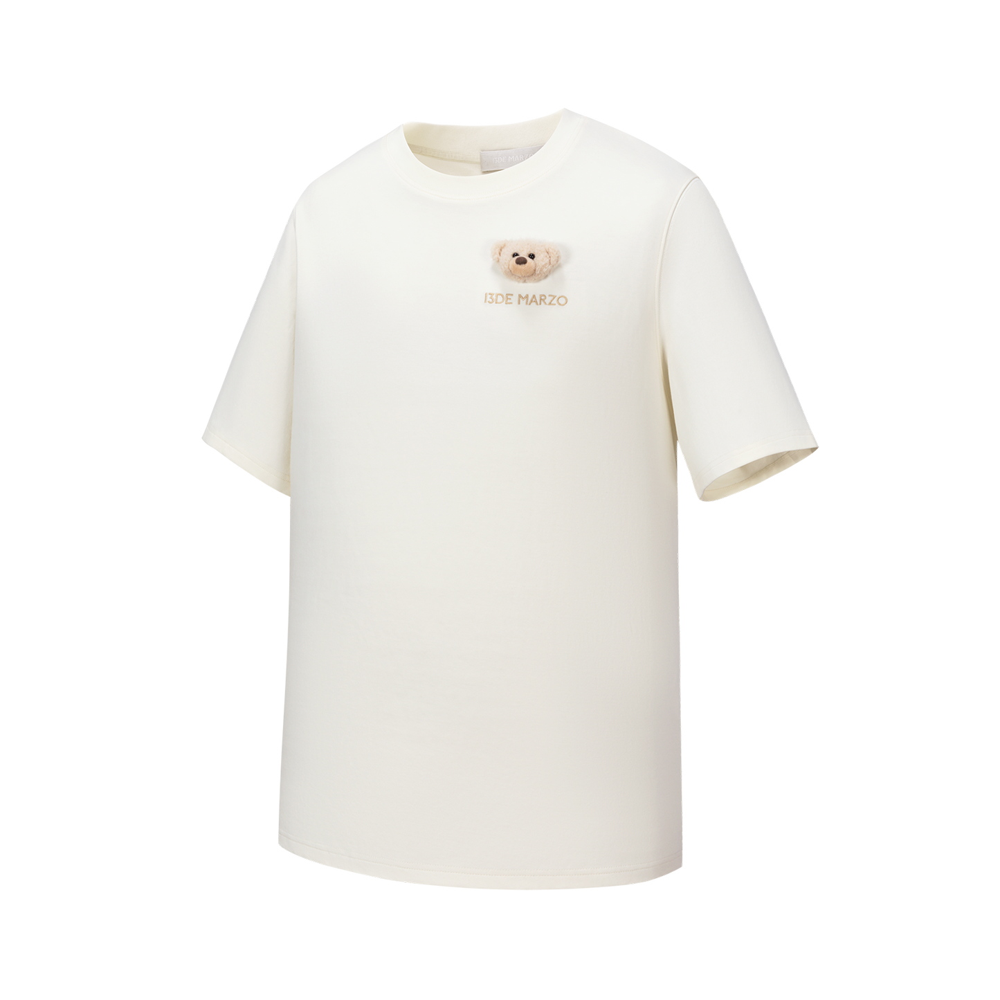 13DE MARZO Mini Bear Crewneck T-shirt Beige