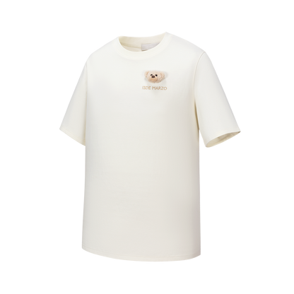 13DE MARZO Mini Bear Crewneck T-shirt Beige