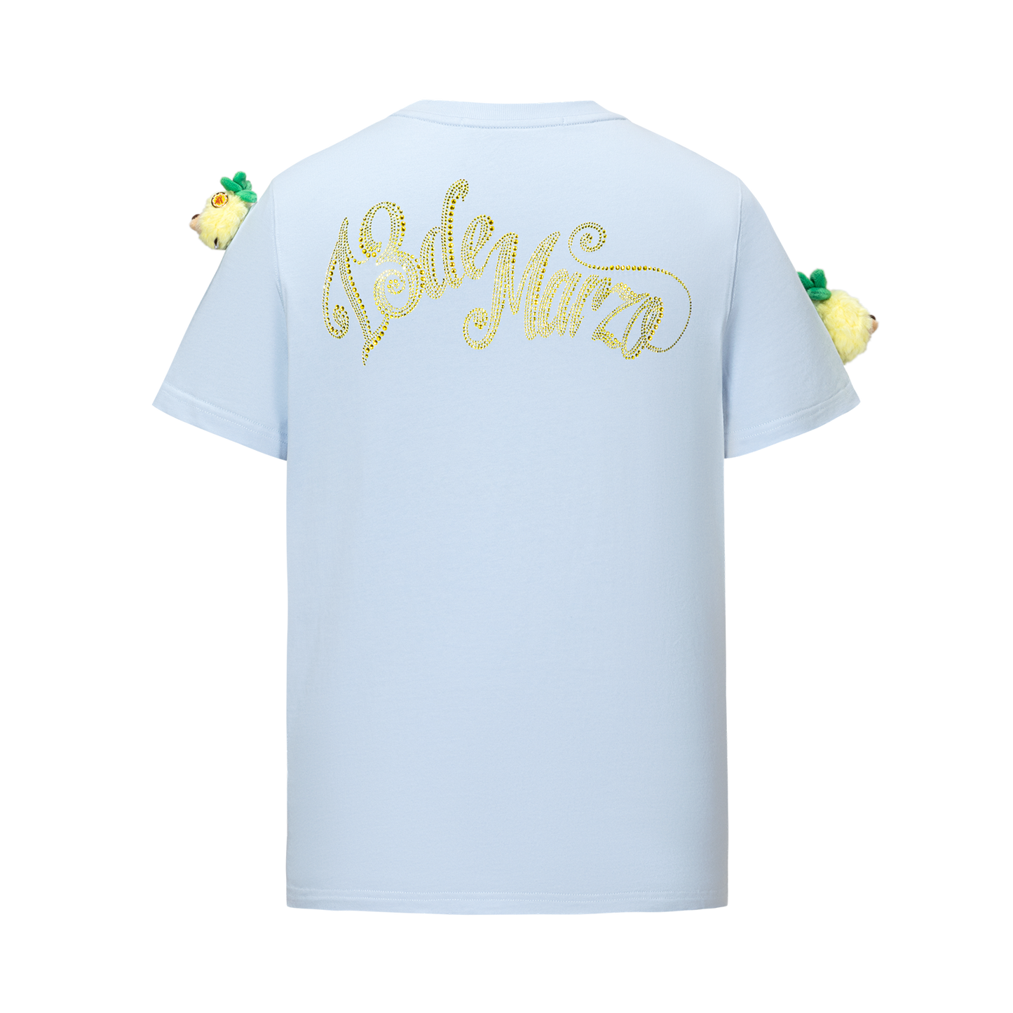 13DE MARZO Bear Print with Rhinestone T-shirt Blue - 13DE MARZO