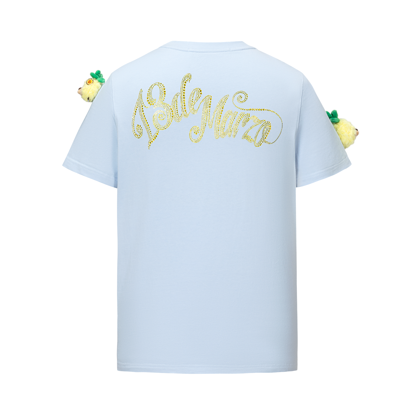 13DE MARZO Bear Print with Rhinestone T-shirt Blue - 13DE MARZO