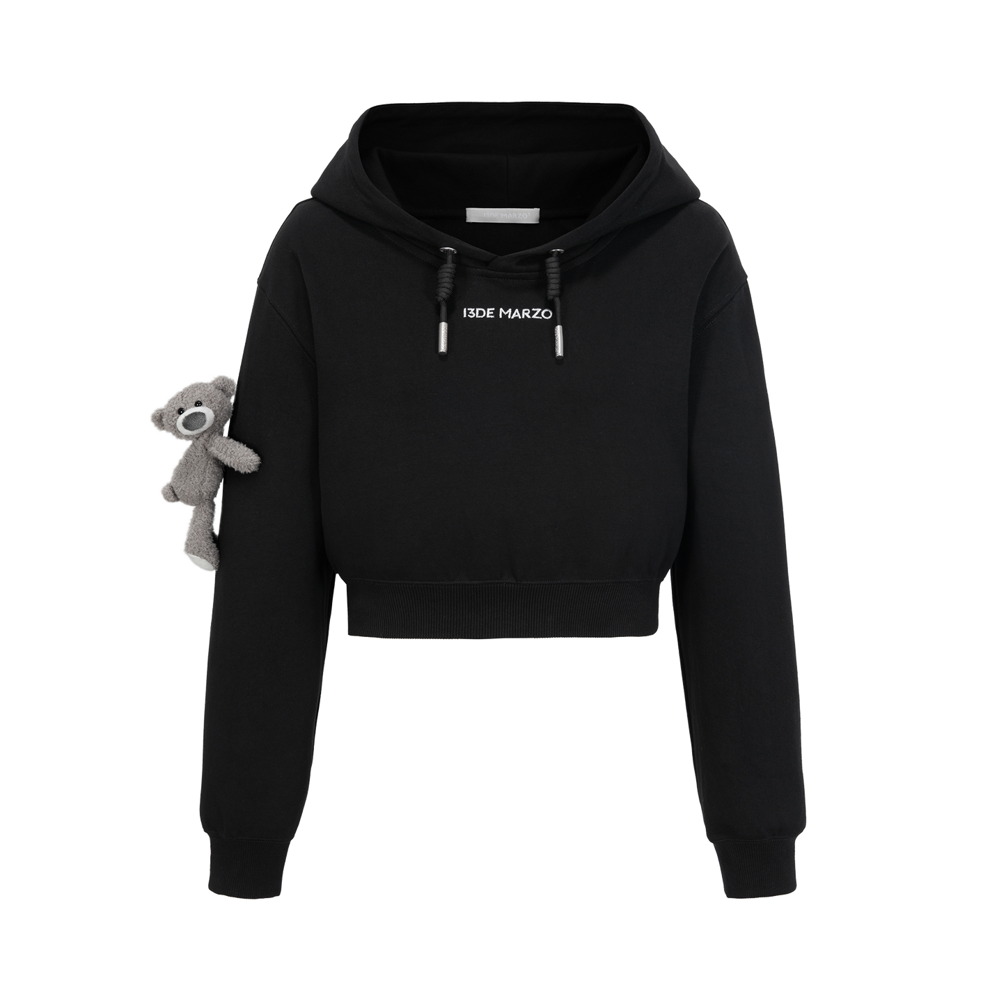 13DE MARZO Bear Logo Patch Hoodie