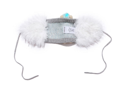 13DE MARZO Luminous Bear Star Tie Ear Warmer Grey