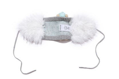13DE MARZO Luminous Bear Star Tie Ear Warmer Grey