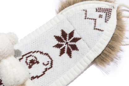13DE MARZO Luminous Bear Star Tie Ear Warmer Beige