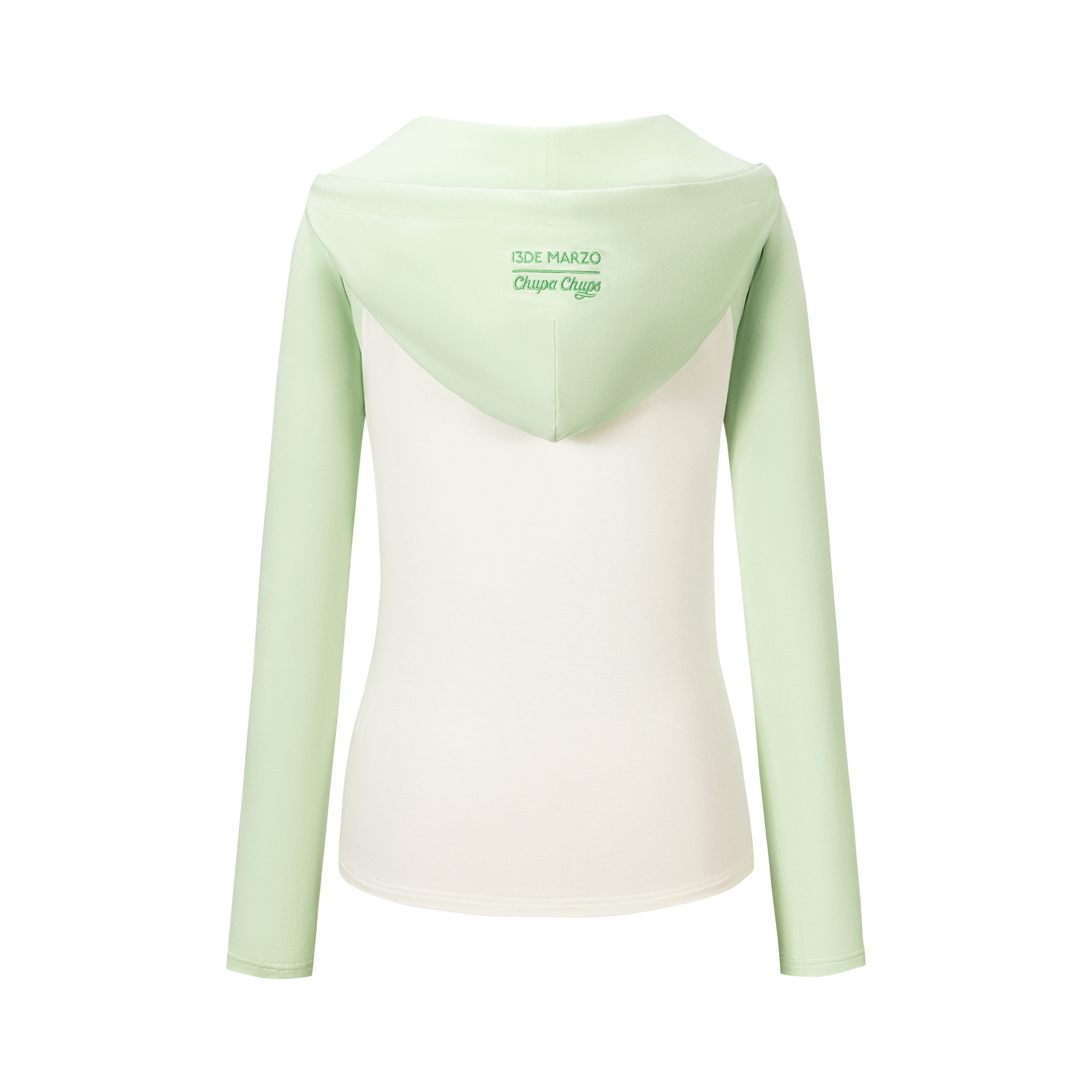 13DE MARZO Raglan Sleeve Hooded Long Sleeve Green - 13DE MARZO