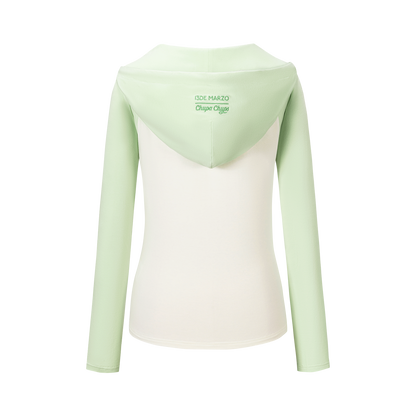 13DE MARZO Raglan Sleeve Hooded Long Sleeve Green - 13DE MARZO