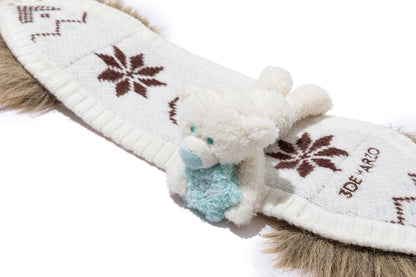 13DE MARZO Luminous Bear Star Tie Ear Warmer Beige