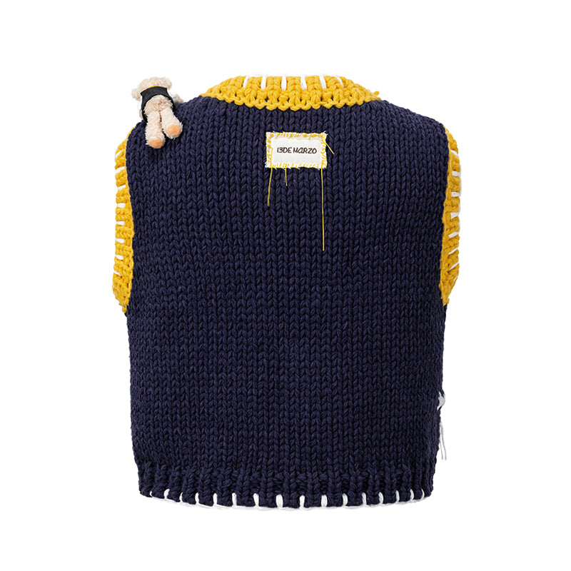 13DE MARZO Tailor Bear Tools Knit Vest - 13DE MARZO