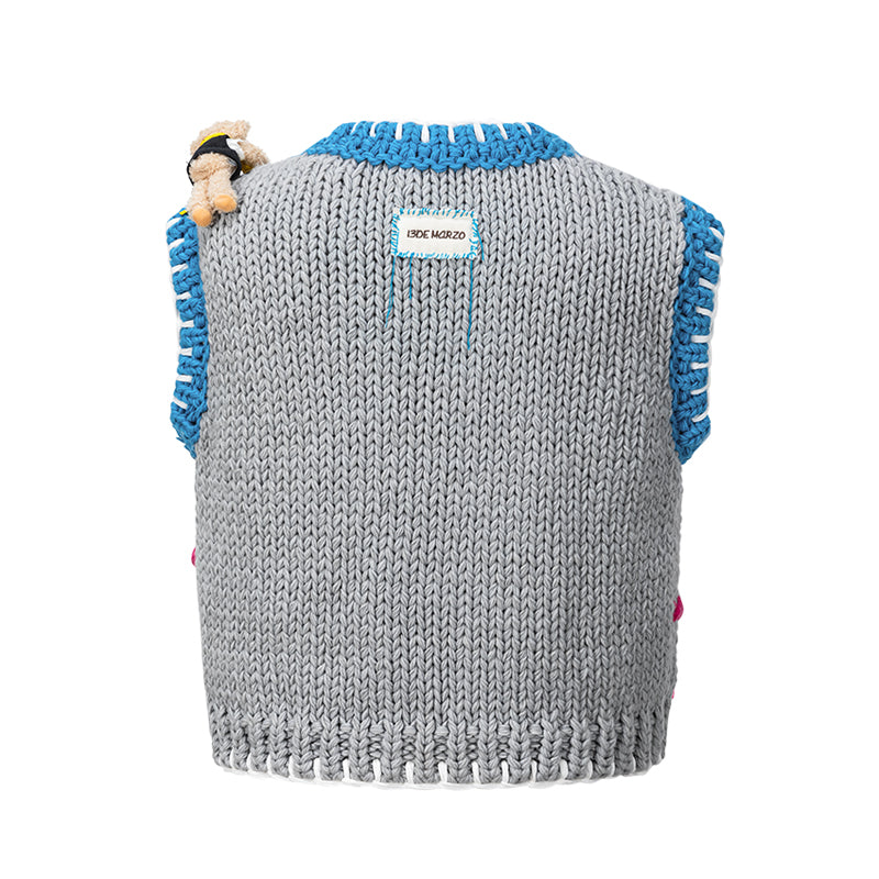 13DE MARZO Tailor Bear Tools Knit Vest - 13DE MARZO