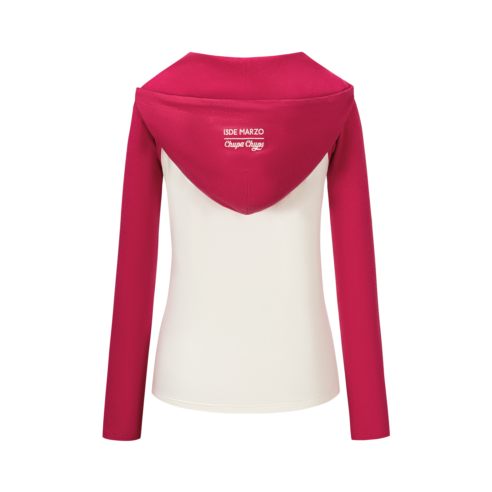 13DE MARZO Raglan Sleeve Hooded Long Sleeve Red - 13DE MARZO