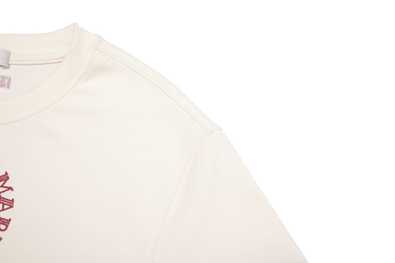 13DE MARZO Bear Hollow Heart T-shirt Beige