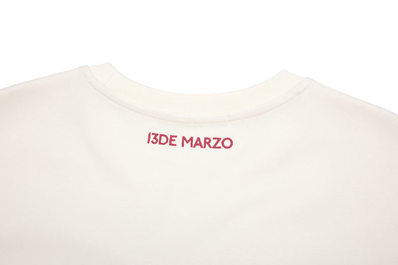 13DE MARZO Bear Hollow Heart T-shirt Beige