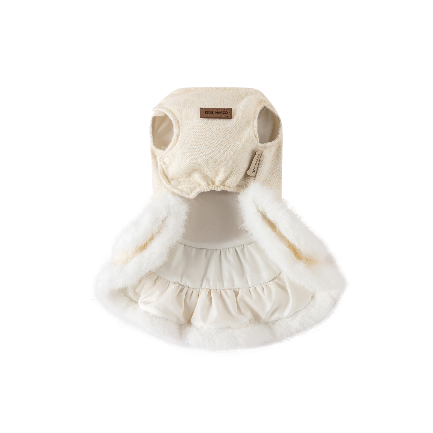 13DE MARZO ToBeMarzoBear Pet Dress White
