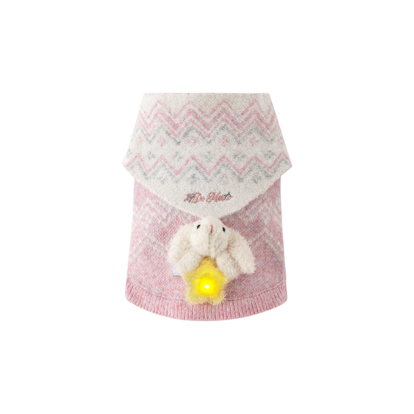 13DE MARZO Pet Cape Sweater Pink