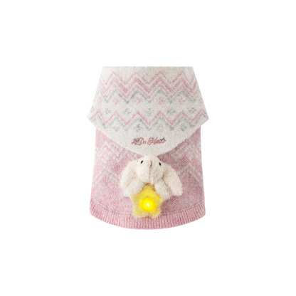 13DE MARZO Pet Cape Sweater Pink