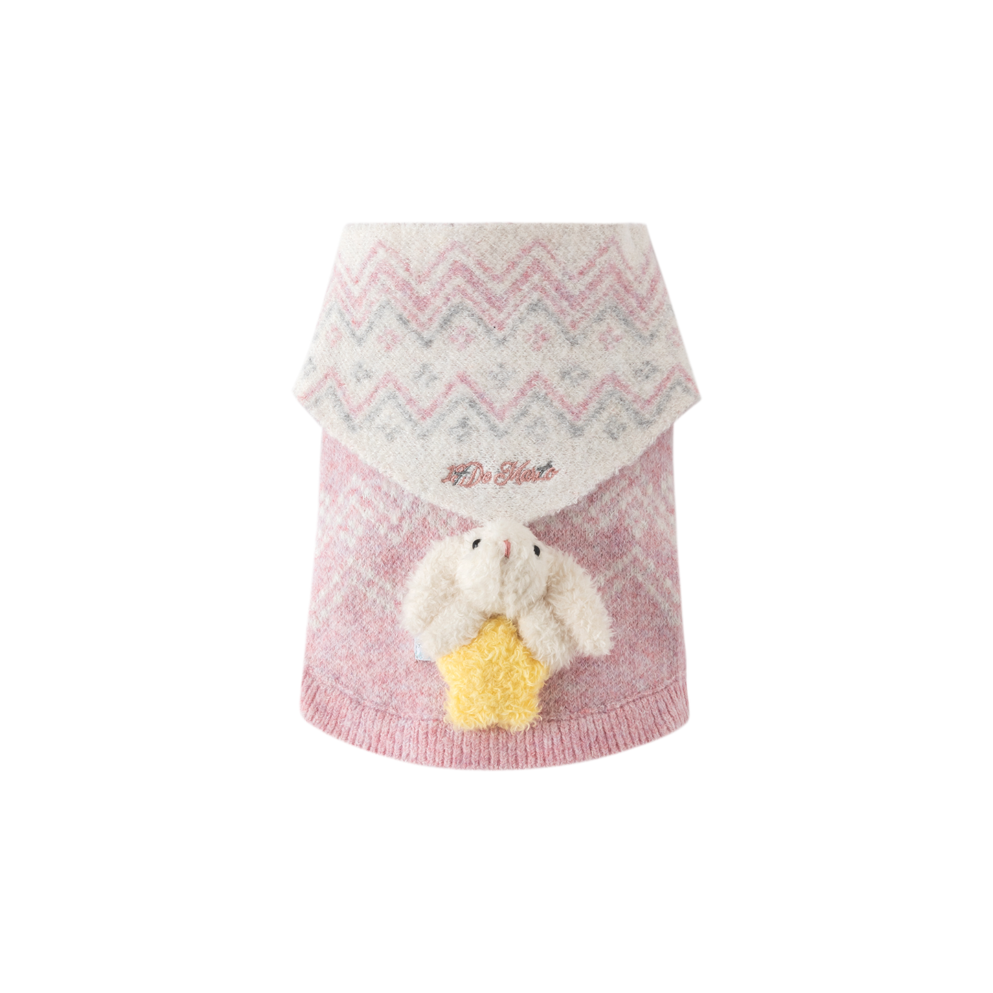 13DE MARZO Pet Cape Sweater Pink