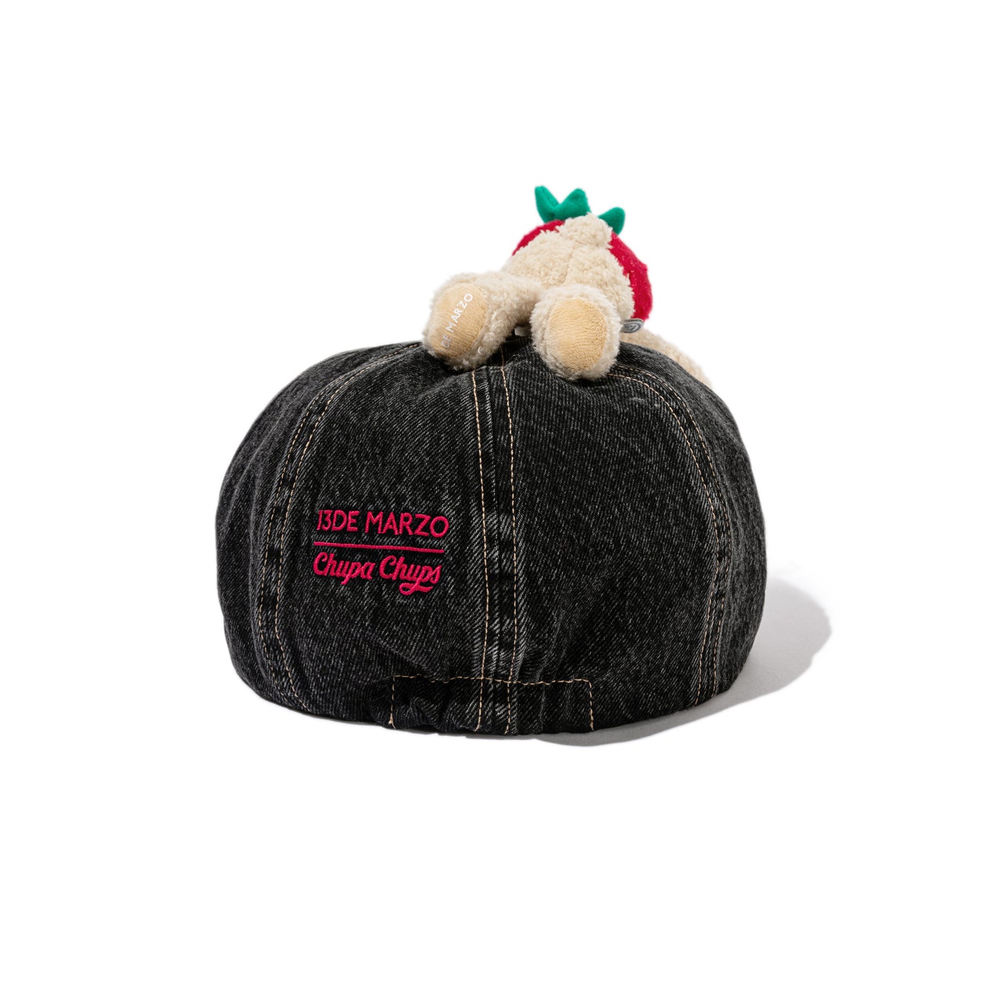 13DE MARZO Chain Detail Beret Black - 13DE MARZO