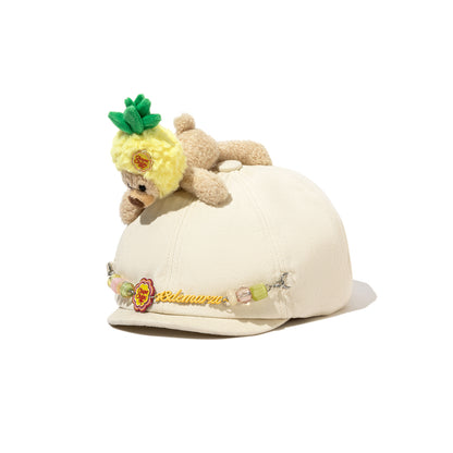 13DE MARZO Chain Detail Beret Beige - 13DE MARZO