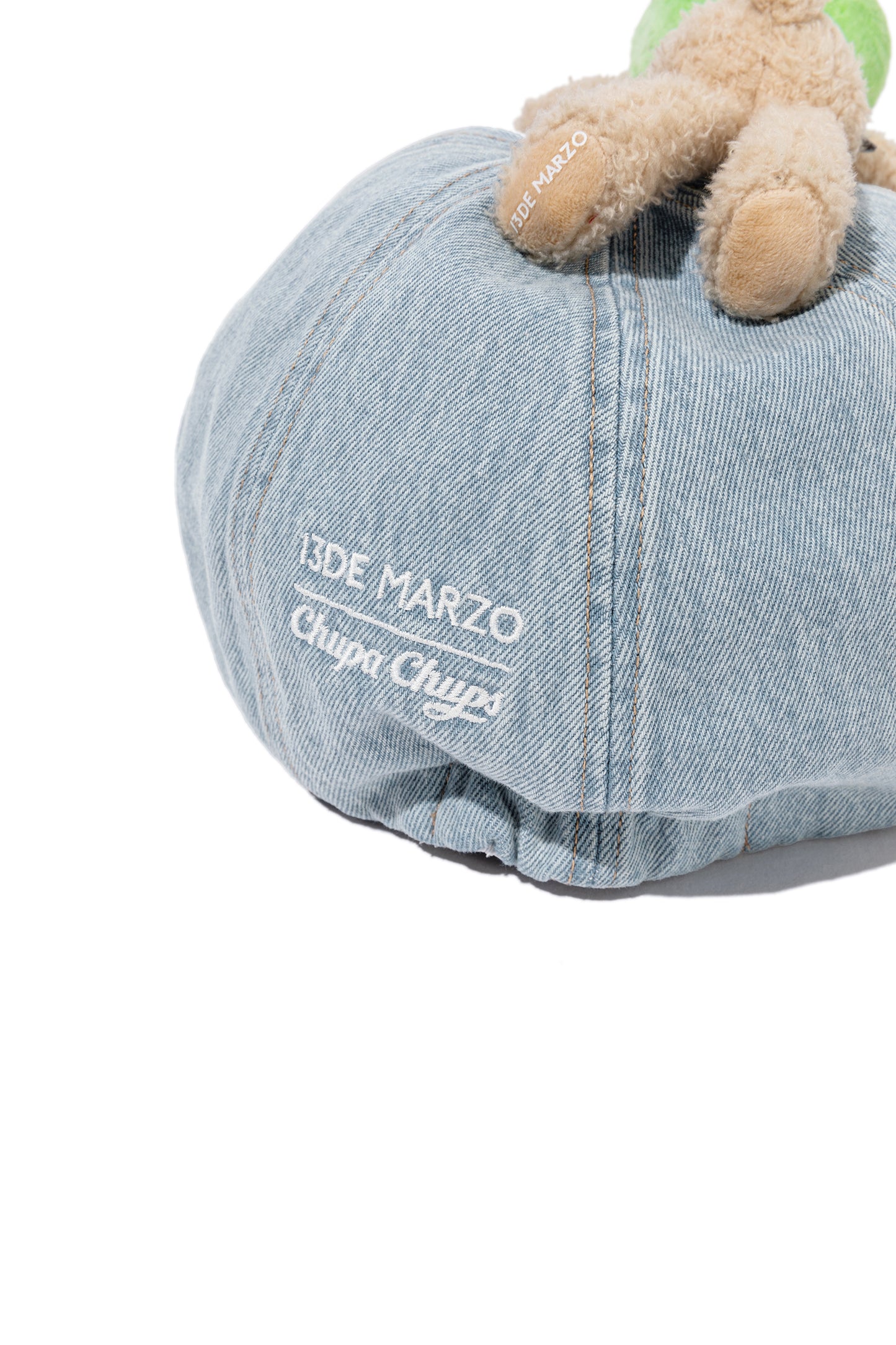 13DE MARZO Chain Detail Beret Blue - 13DE MARZO