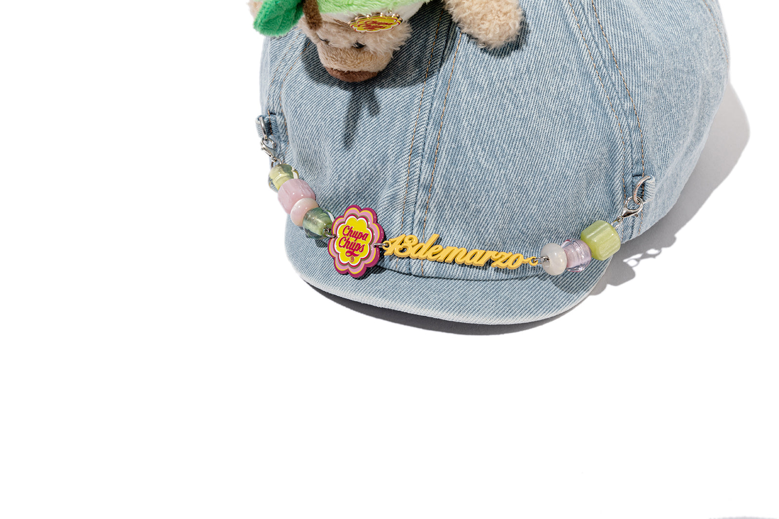 13DE MARZO Chain Detail Beret Blue - 13DE MARZO