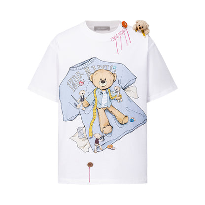 13DE MARZO Tailor Bear Printing T-shirt - 13DE MARZO