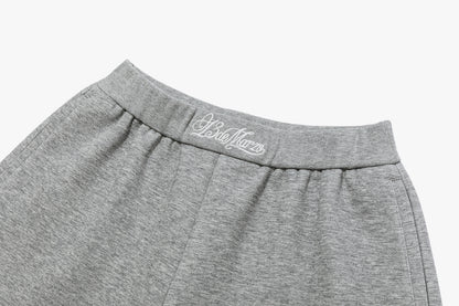13DE MARZO Lace Trim Crop Sweatpants Grey